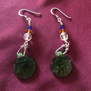 Glass earrings